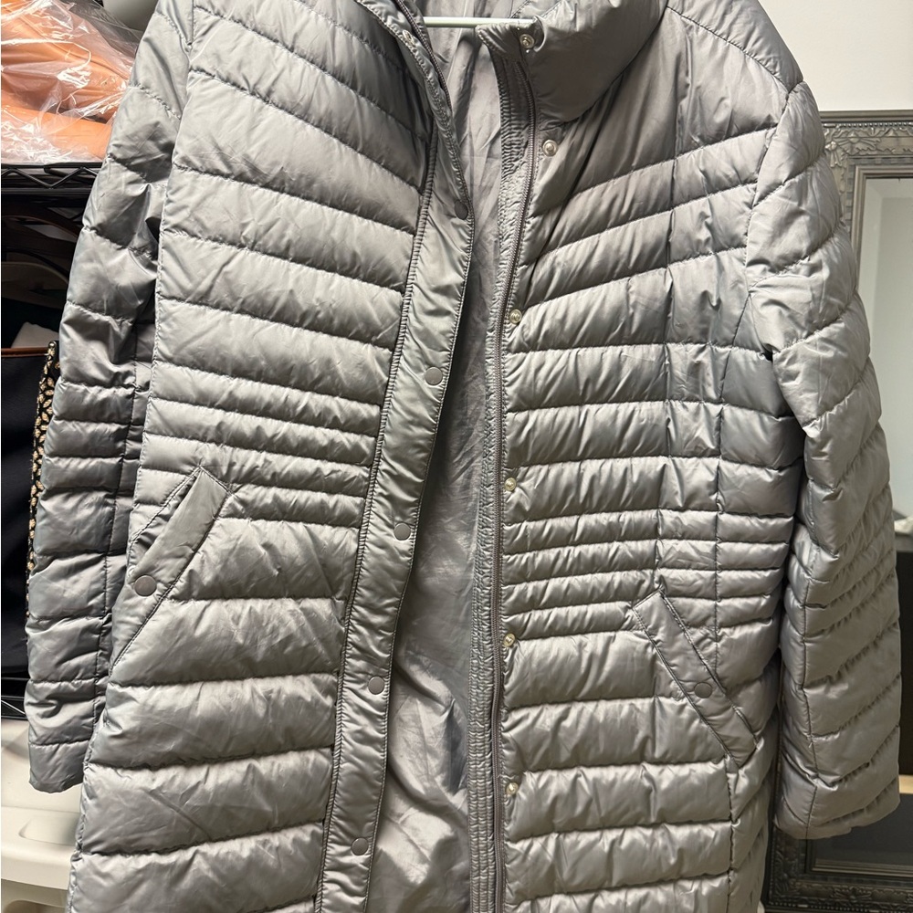 Stylish Gray Quilted Coat